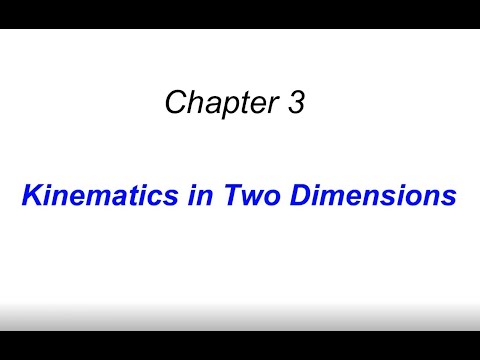 Kinematics in two dimensions