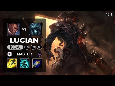 Lucian vs Karthus ADC - KR Master - Patch 13.1 Season 13