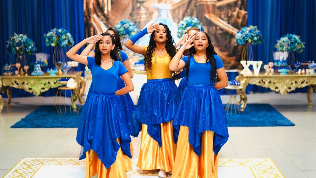 Coreografia gospel 15 anos da Rilary!😍Dias de Guerra/Jericó Vai Cair❤️‍🔥