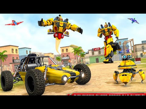 Flying Ghost Robot Car Game: Transform robot Games Buntoo Games Android Gameplay