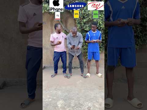 🪫📱 Comparaison de Batterie : Samsung vs iPhone vs Itel #shorts
