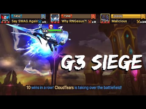 AMBER Battle Angel JETS into BATTLE!! vs. Why RNGesus and Malicious (G3 Siege - Summoners War)