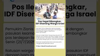 Warga Israel Ngamuk! Pos Ilegal Dibongkar Paksa, Polisi & IDF Jadi Sasaran Batu hingga Bom Molotov