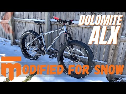 Walmart Fat Tire Bike Modified for Snow - Mongoose Dolomite ALX upgraded and ridden on MTB Trail