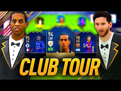FIFA 18 EXPENSIVE CLUB TOUR w/ 98 MESSI, 94 RONALDINHO & MORE!