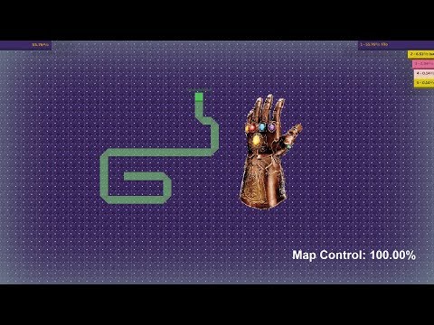 Paper.io Map Control: 100.00% [Thanos Hand]