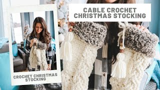 Fable Cable Christmas Stocking Crochet Pattern Mp4 3GP & Mp3
