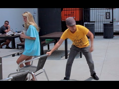 Chair Pulling Prank in Atlanta!!! Video