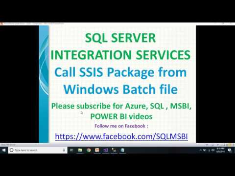 Execute SSIS Packages from Batch files | Call ssis packages through windows batch file