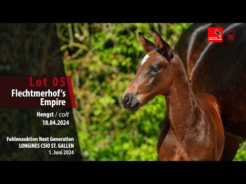 Fohlenauktion Next Generation Lot 5 Flechtmerhof ´s Empire Hengst v. Emerald v. h. Ruytershof-Kannan