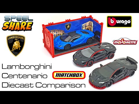 Lamborghini Centenario Diecast Comparison - Bburago vs Majorette vs Matchbox Collectors Edition