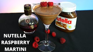 Raspberry Nutellla Martini | Hazelnut Cocktail Recipe