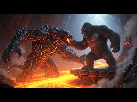 King Kong vs Terrox: The Epic Underground Magma Battle