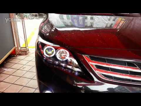 2011-2013 Toyota Corolla Headlight with LED DRL and LED Angel Eye