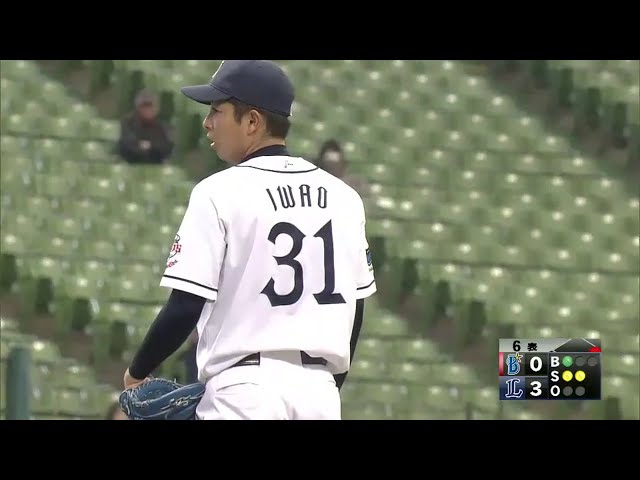 【6回表】ライオンズ・岩尾の奪三振ショー!! 見事な7者連続斬り 2015/3/22 L-DB