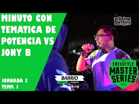 MINUTO CON TEMATICA DE POTENCIA VS JONY B I JORNADA 3 I TEMP. 1 I TEMATICA BARRIO