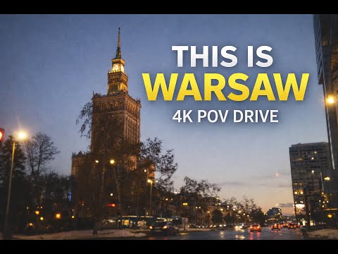 Relaxing 4K Drive Through Warsaw • Ursynów to Centrum • Urban Ambience POV