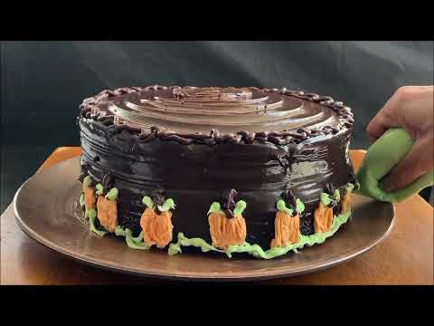 Frosted Dark Chocolate Pumpkin Layer Cake!