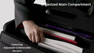 Alpine Swiss Rolling Briefcase Work Overnight Travel Bag Dual Locks Carry on Business Attaché Case