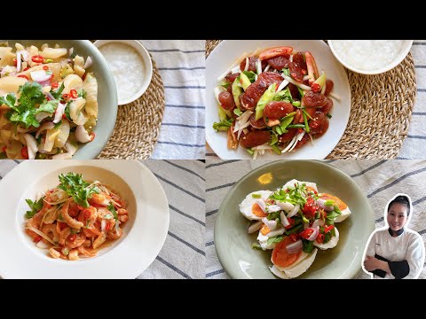 10-min. Easy Thai Style Spicy Salad Eaten with Boiled Rice •Street food |ThaiChef Food