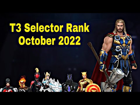 T3 Selector Rank With Special information October 2022 - Marvel Future Fight