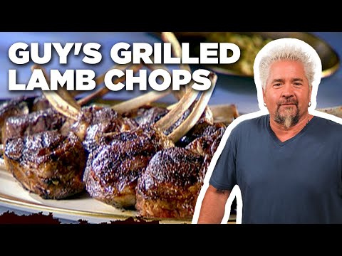 Guy Fieri's Grilled Lamb Chops with Charmoula | Guy's Big Bite | Food Network