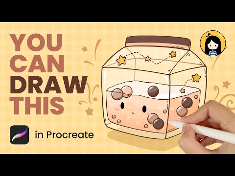 How to Draw a Cute Milk Carton in Procreate | Easy Tutorial for Beginners | Cute Drawing Ideas