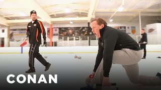Andy Joins A Curling Team