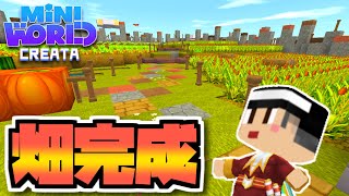家の裏を整備！いい感じの畑が完成！【ミニワールド／Mini World】#6