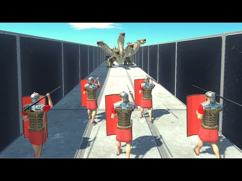 Narrow Corridor Fight By HYDRA Vs Team From All Units ARBS | Animal Revolt Battle Simulator