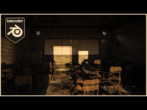 Post apocalyptic classroom BREAKDOWN | Blender 3d |