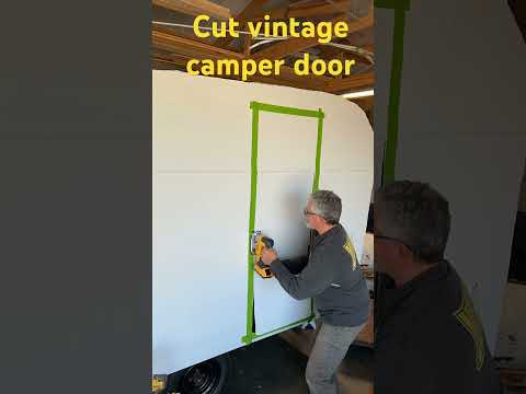 Vintage camper door cutout #rv #rvlife