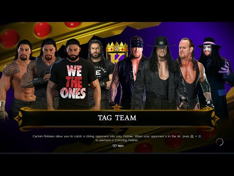 Can 4 Different Roman Reigns Defeat 4 Undertaker WWE 2K22