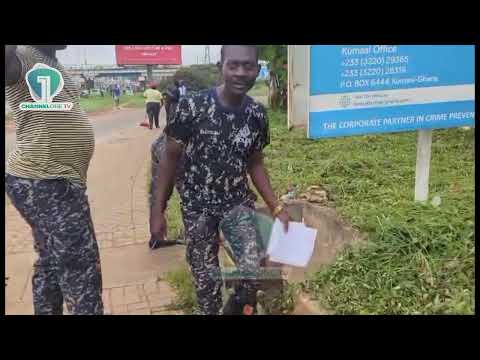 Asokwa Police Join National Sanitation Exercise in Flood-Prone Areas