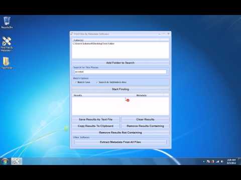 Find Files By Metadata Software