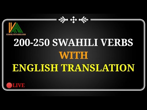 Swahili Verbs 200-250