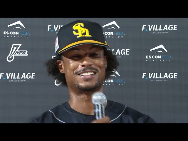 ホークス・ダウンズ選手ヒーローインタビュー 7月31日 北海道日本ハムファイターズ 対 福岡ソフトバンクホークス