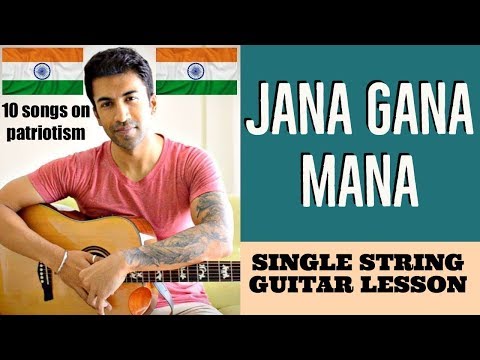 Jana Gana Mana | SINGLE STRING tab and chords Guitar lesson Video