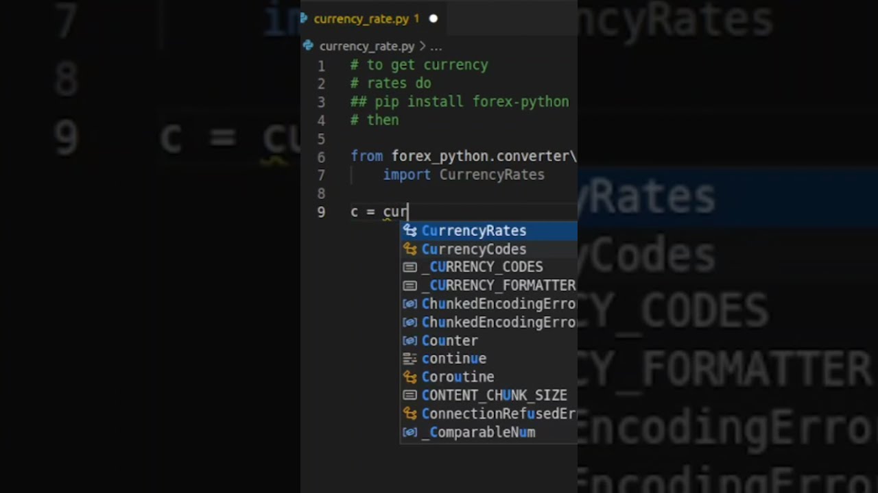 Program To Get Currency Rates Using Python | Currency | Forex | Forex -Python | Tech Blooded #Shorts