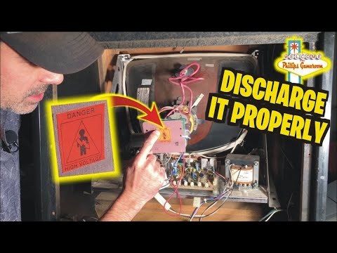 How To Discharge An Arcade Game Monitor (The Phillips Gameroom: Episode - 15)