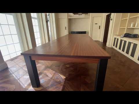 Custom 15' Sapele Mahogany Dining Room Table