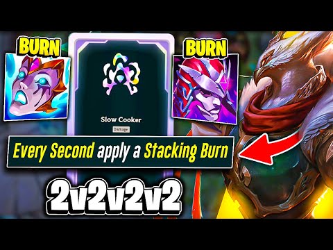 Azir, but I cook the enemies with infinite stacking burns (2v2v2v2 Arena)