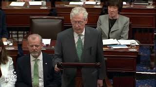 WATCH: McConnell condemns Senate Democrats for dismissing 1st impeachment article against Mayorkas