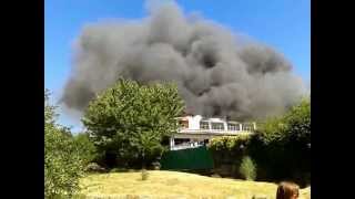 preview picture of video 'Incendie optex Savines le Lac Le 8 aout 2012   2/3'