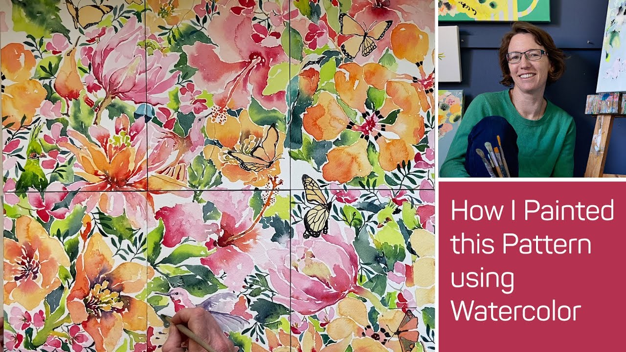 How I Painted this Repeat Pattern in Watercolor