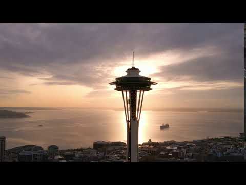 [4K] Seattle Space Needle Stock Footage Preview by Alec Burke - Mavic Air 2 Drone