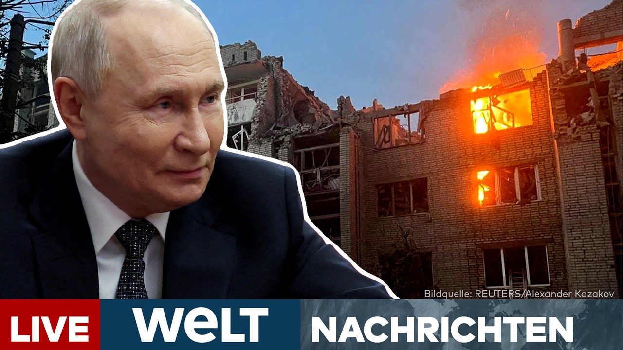 PUTINS KRIEG: Russische Raketen krachen auf Kiew ein! Polen lässt Kampfjets aufsteigen | WELT LIVE