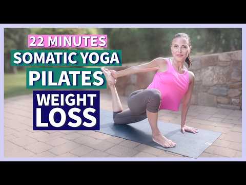 Somatic Pilates Yoga for Weight Loss ⚡ Nervous System + Energy | Glutes Legs Core Hips | 22 Min