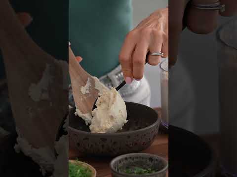 Homemade bagel & herb cream cheese