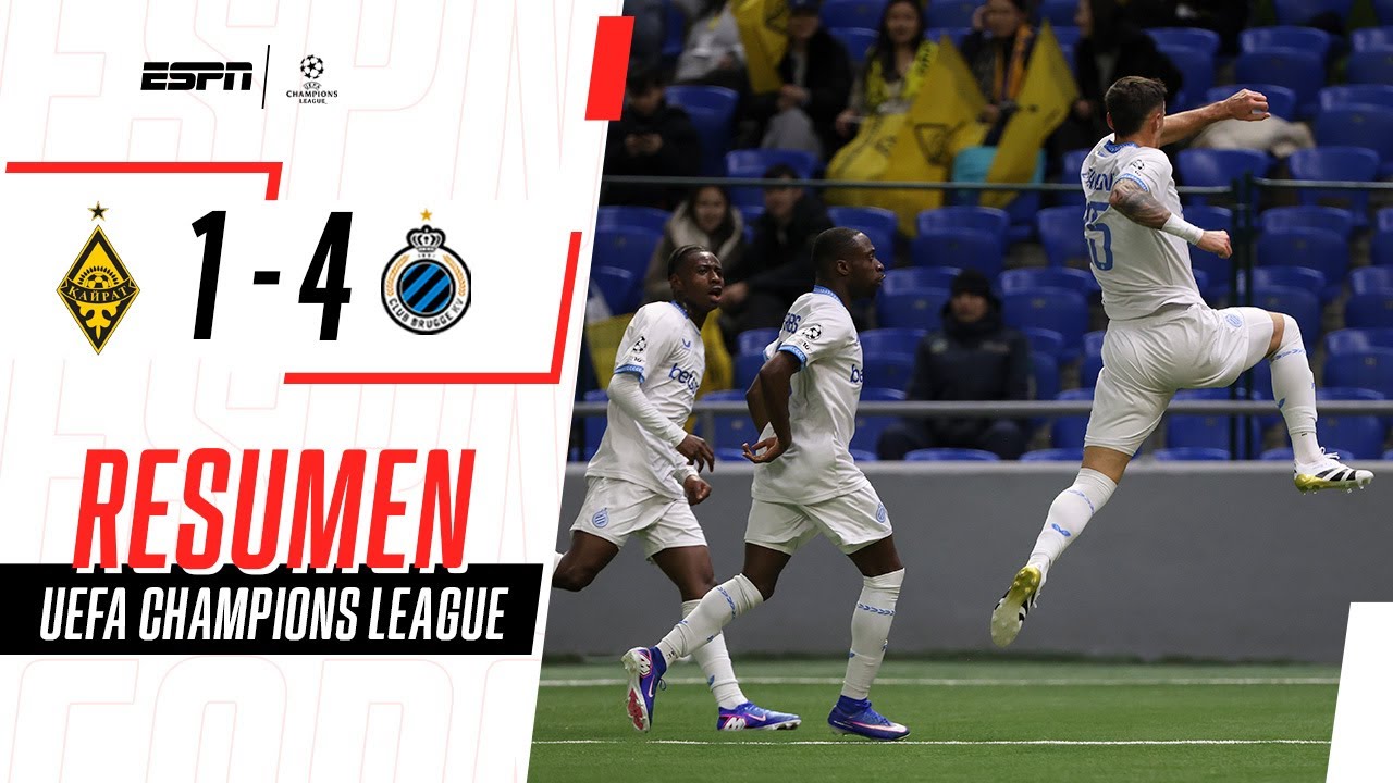NOCHE DE BRUJAS EN LA UEFA CHAMPIONS LEAGUE | Kairat Almaty 1-4 Brujas | RESUMEN